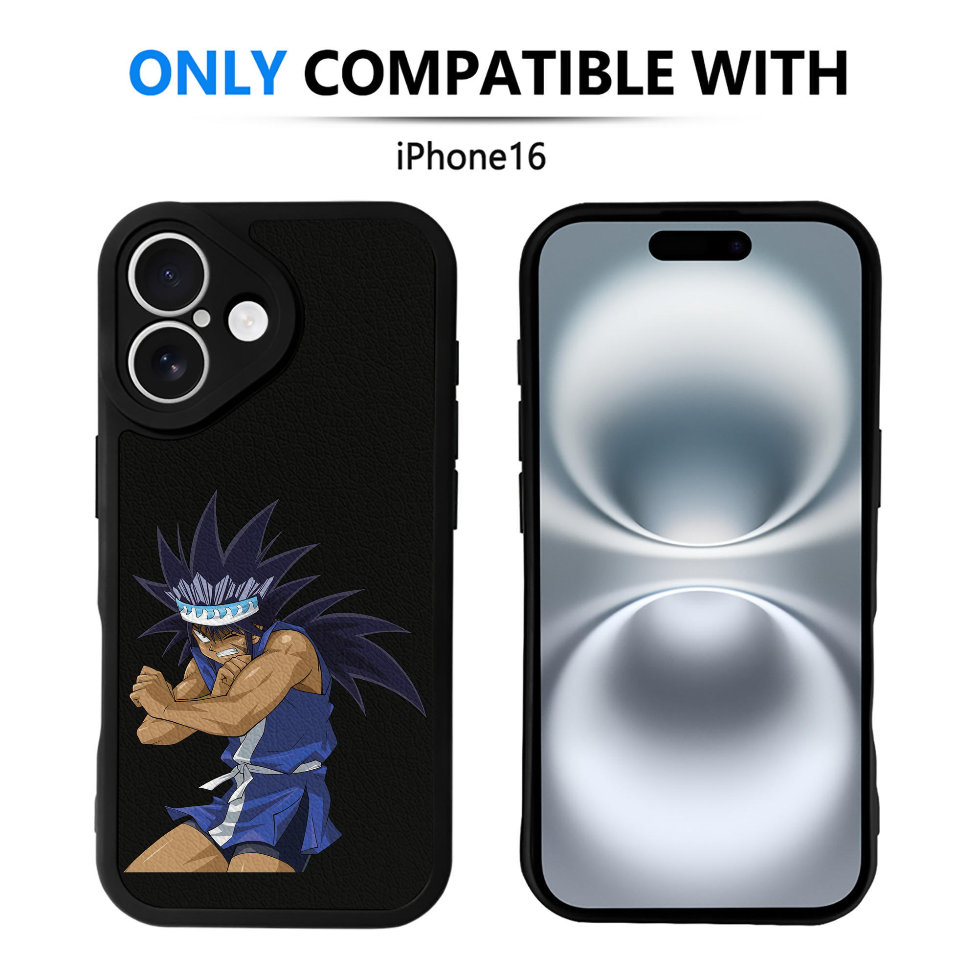 （画像用） 遊☆戯☆王 Yu-Gi-Oh! 【iPhone 16シリーズ対応】シリコンスマホケース（レザー調） 材質：シリコン